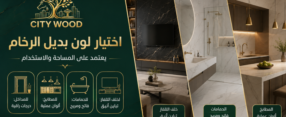 كيف تختار ألوان بديل الرخام المناسبة لكل مساحة؟