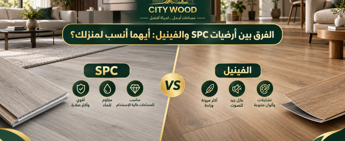 الفرق بين أرضيات SPC والفينيل: أيهما أنسب لمنزلك؟