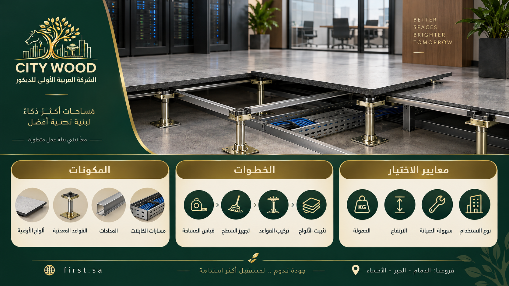 تركيب أرضيات مرتفعة - توضيح عملي من CITY WOOD